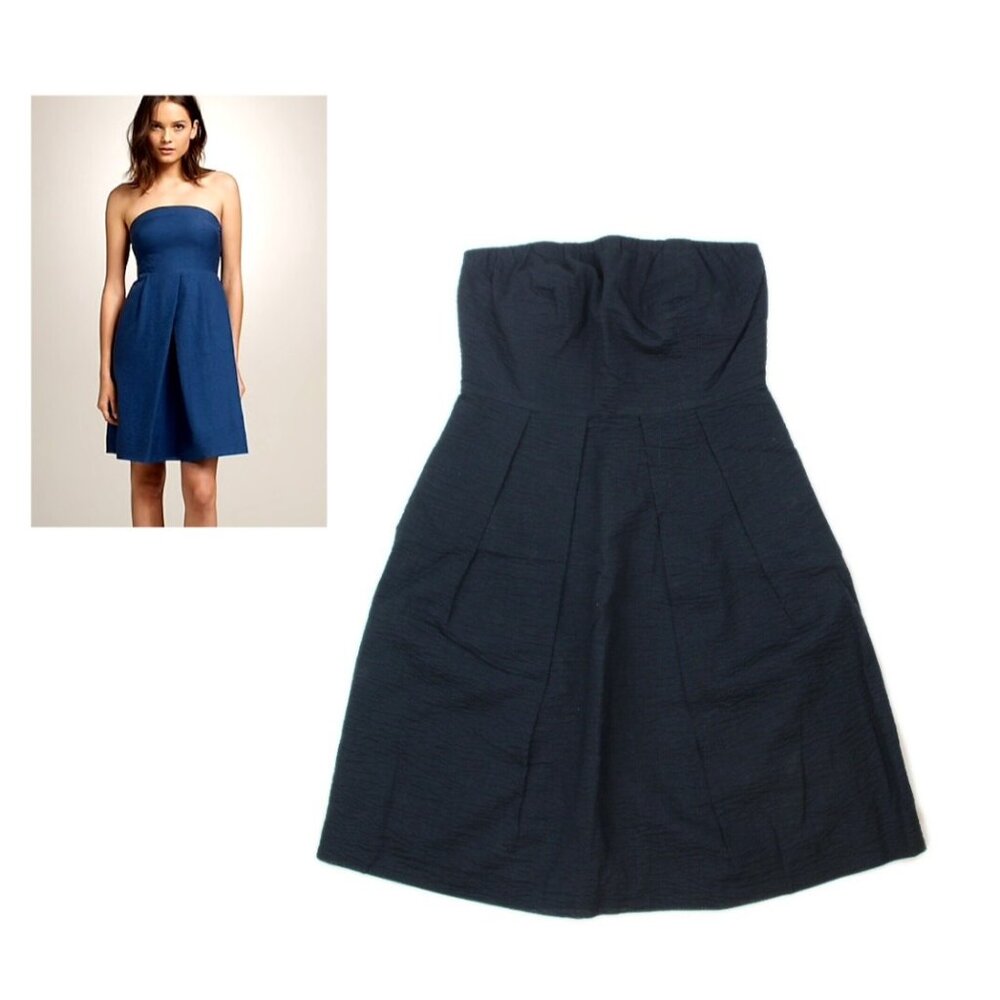 J. Crew Black Strapless Mini Dress Petite Size 0 Lined - Picture 2 of 5